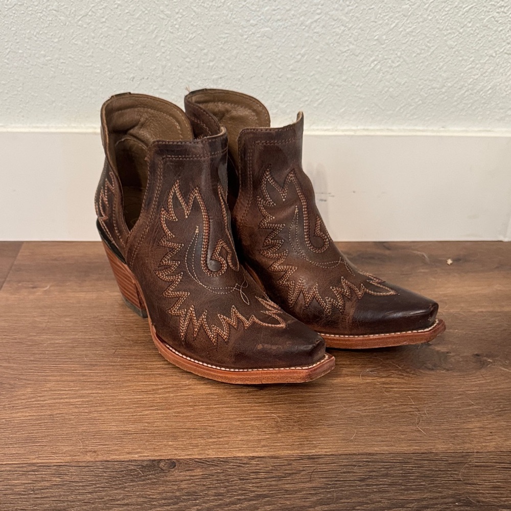 Ariat Dark Brown Western Ankle Booties